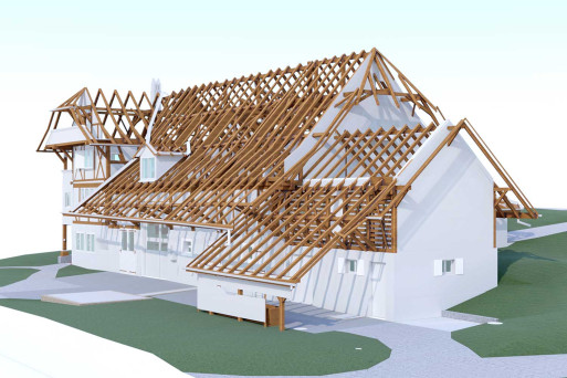 Bern, Areal Wyssloch, 3D-Dachkonstruktion, HMQ AG