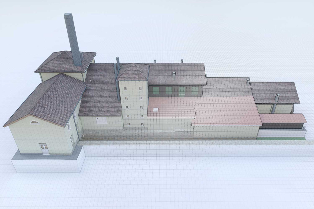 Werkstattgebäude, 3D-Model, HMQ AG