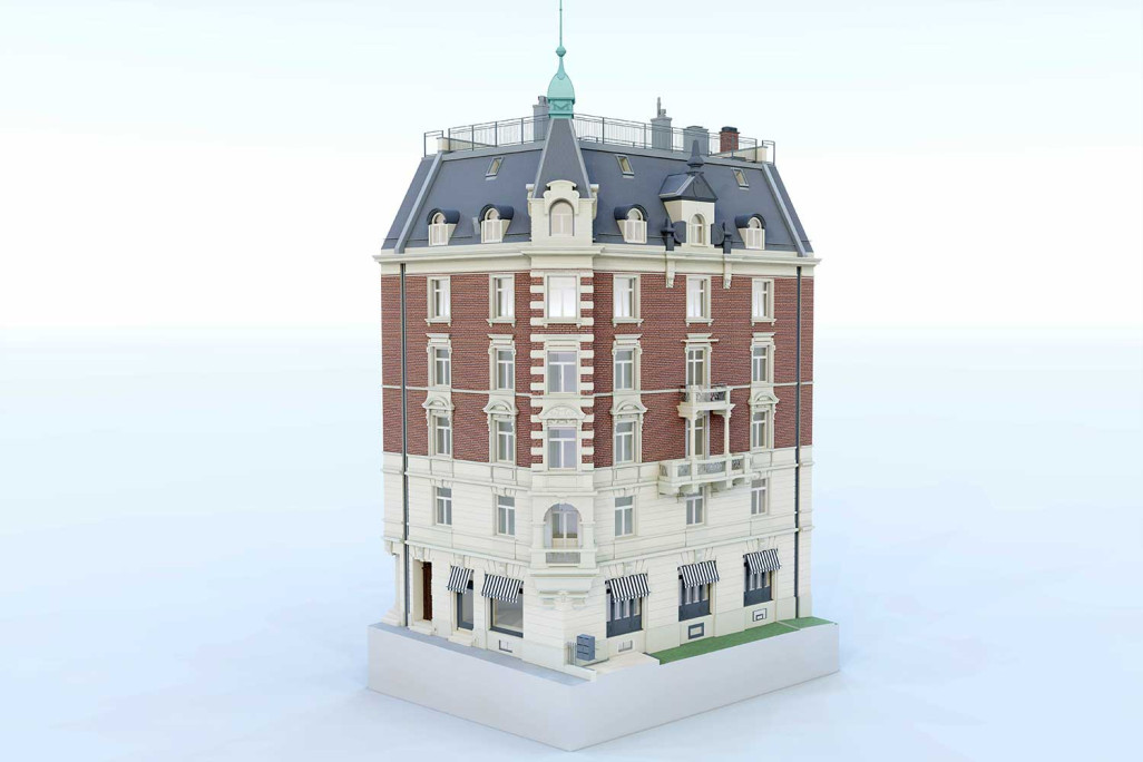 Zürich, 3D-Modell mit Textur, HMQ AG