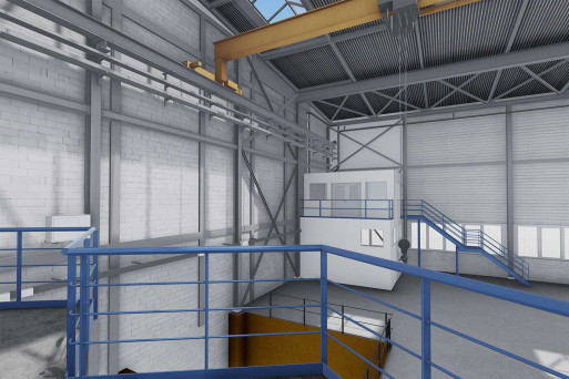 Industriewerkstatt, 3D-CAD-Modell, HMQ AG
